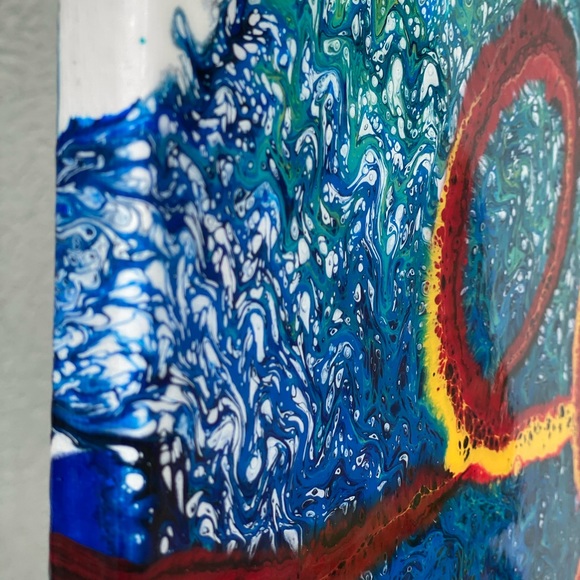 Acrylic and Resin pouring painting on canvas - Picture 4 of 8
